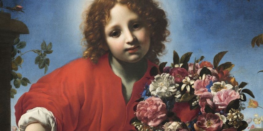 Dolci-El Niño Jesús con una corona de flores