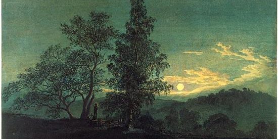 Friedrich-Paisaje con luna llena