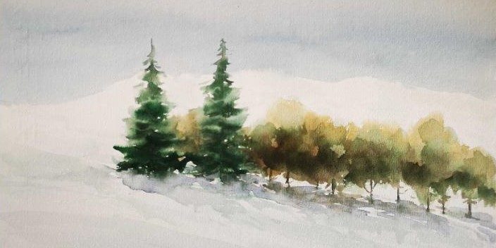 José Alfonso-Paisaje nevado Asturias