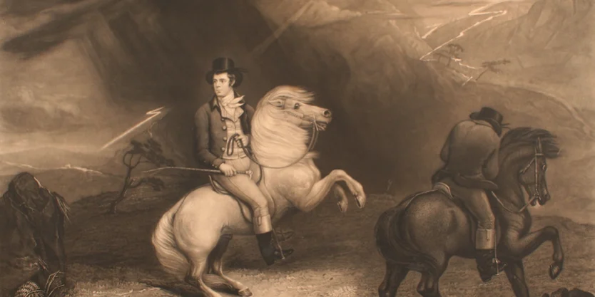 Scrymgeour-Burns on a horse